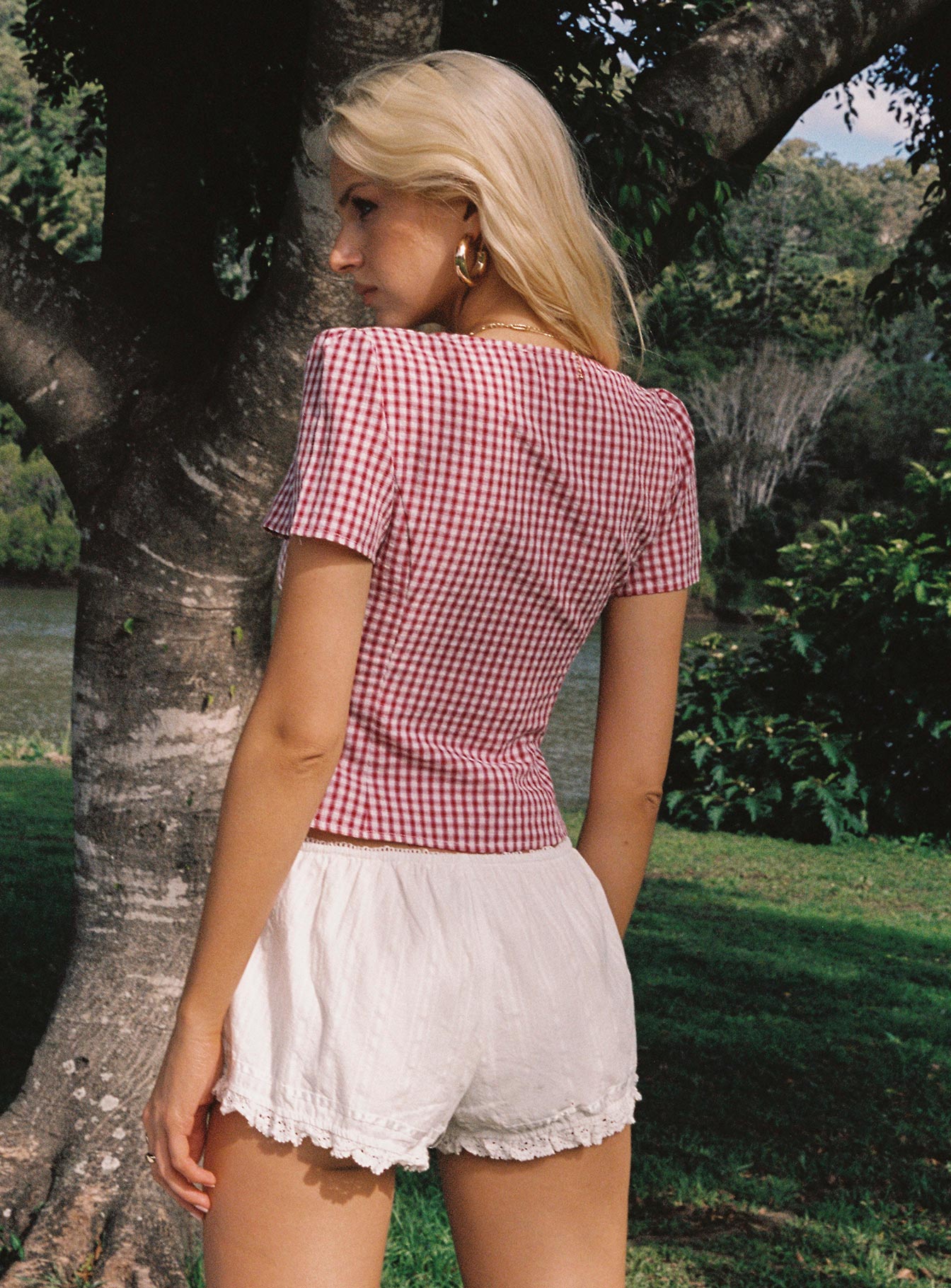 Lily | Red Gingham Top